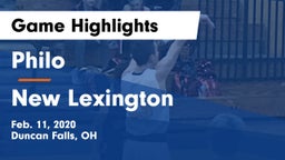 Philo  vs New Lexington  Game Highlights - Feb. 11, 2020