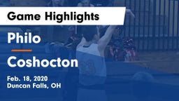 Philo  vs Coshocton  Game Highlights - Feb. 18, 2020