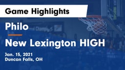 Philo  vs New Lexington HIGH Game Highlights - Jan. 15, 2021