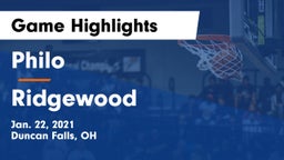 Philo  vs Ridgewood  Game Highlights - Jan. 22, 2021