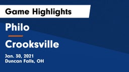 Philo  vs Crooksville  Game Highlights - Jan. 30, 2021