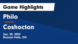 Philo  vs Coshocton  Game Highlights - Jan. 20, 2023