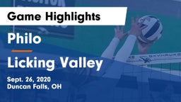 Philo  vs Licking Valley  Game Highlights - Sept. 26, 2020