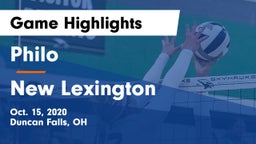 Philo  vs New Lexington  Game Highlights - Oct. 15, 2020