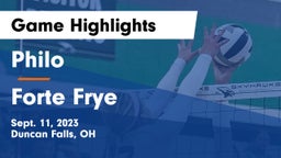 Philo  vs Forte Frye Game Highlights - Sept. 11, 2023