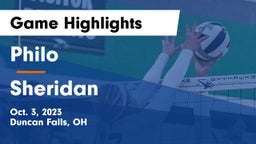 Philo  vs Sheridan  Game Highlights - Oct. 3, 2023