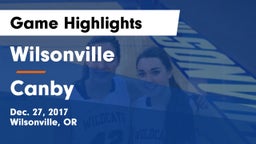 Wilsonville  vs Canby Game Highlights - Dec. 27, 2017