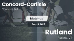 Matchup: Concord-Carlisle vs. Rutland  2016