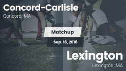 Matchup: Concord-Carlisle vs. Lexington  2016