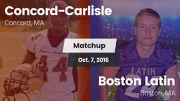 Matchup: Concord-Carlisle vs. Boston Latin  2016