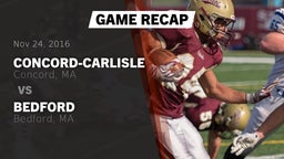 Recap: Concord-Carlisle  vs. Bedford  2016