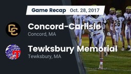 Recap: Concord-Carlisle  vs. Tewksbury Memorial 2017