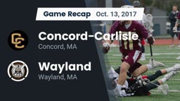 Recap: Concord-Carlisle  vs. Wayland  2017