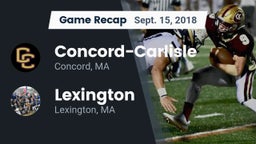 Recap: Concord-Carlisle  vs. Lexington  2018