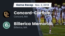 Recap: Concord-Carlisle  vs. Billerica Memorial  2018