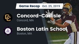 Recap: Concord-Carlisle  vs. Boston Latin School 2019