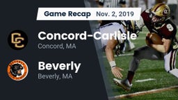 Recap: Concord-Carlisle  vs. Beverly  2019