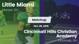 Matchup: Little Miami High vs. Cincinnati Hills Christian Academy 2016