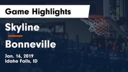 Skyline  vs Bonneville  Game Highlights - Jan. 16, 2019