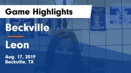 Beckville  vs Leon  Game Highlights - Aug. 17, 2019
