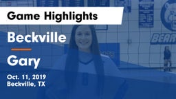Beckville  vs Gary  Game Highlights - Oct. 11, 2019