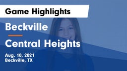 Beckville  vs Central Heights  Game Highlights - Aug. 10, 2021