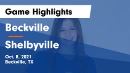 Beckville  vs Shelbyville  Game Highlights - Oct. 8, 2021