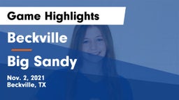 Beckville  vs Big Sandy  Game Highlights - Nov. 2, 2021