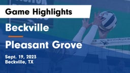 Beckville  vs Pleasant Grove  Game Highlights - Sept. 19, 2023