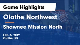 Olathe Northwest  vs Shawnee Mission North  Game Highlights - Feb. 5, 2019
