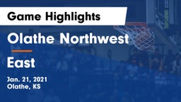 Olathe Northwest  vs East  Game Highlights - Jan. 21, 2021