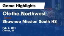 Olathe Northwest  vs Shawnee Mission South HS Game Highlights - Feb. 2, 2021