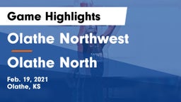 Olathe Northwest  vs Olathe North  Game Highlights - Feb. 19, 2021