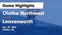 Olathe Northwest  vs Leavenworth Game Highlights - Jan. 20, 2022