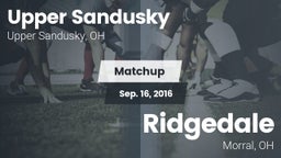 Matchup: Upper Sandusky vs. Ridgedale  2016