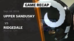 Recap: Upper Sandusky  vs. Ridgedale  2016