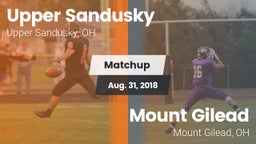 Matchup: Upper Sandusky vs. Mount Gilead  2018