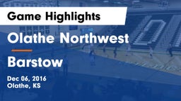 Olathe Northwest  vs Barstow Game Highlights - Dec 06, 2016