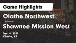 Olathe Northwest  vs Shawnee Mission West Game Highlights - Jan. 4, 2019