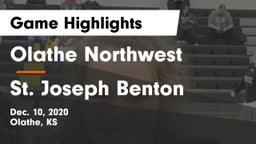 Olathe Northwest  vs St. Joseph Benton Game Highlights - Dec. 10, 2020