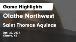 Olathe Northwest  vs Saint Thomas Aquinas  Game Highlights - Jan. 22, 2021