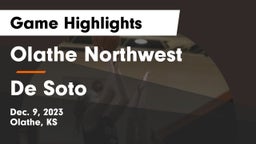 Olathe Northwest  vs De Soto  Game Highlights - Dec. 9, 2023
