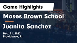 Moses Brown School vs Juanita Sanchez  Game Highlights - Dec. 21, 2022