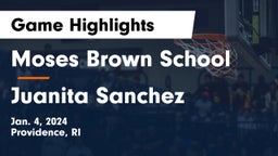 Moses Brown School vs Juanita Sanchez Game Highlights - Jan. 4, 2024