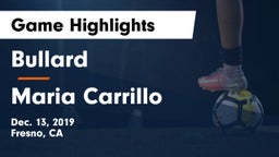 Bullard  vs Maria Carrillo Game Highlights - Dec. 13, 2019