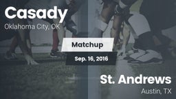 Matchup: Casady  vs. St. Andrews  2016