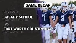 Recap: Casady School vs. Fort Worth Country Day  2016