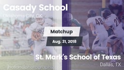 Matchup: Casady  vs. St. Mark's School of Texas 2018