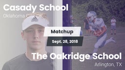Matchup: Casady  vs. The Oakridge School 2018
