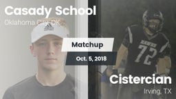 Matchup: Casady  vs. Cistercian  2018